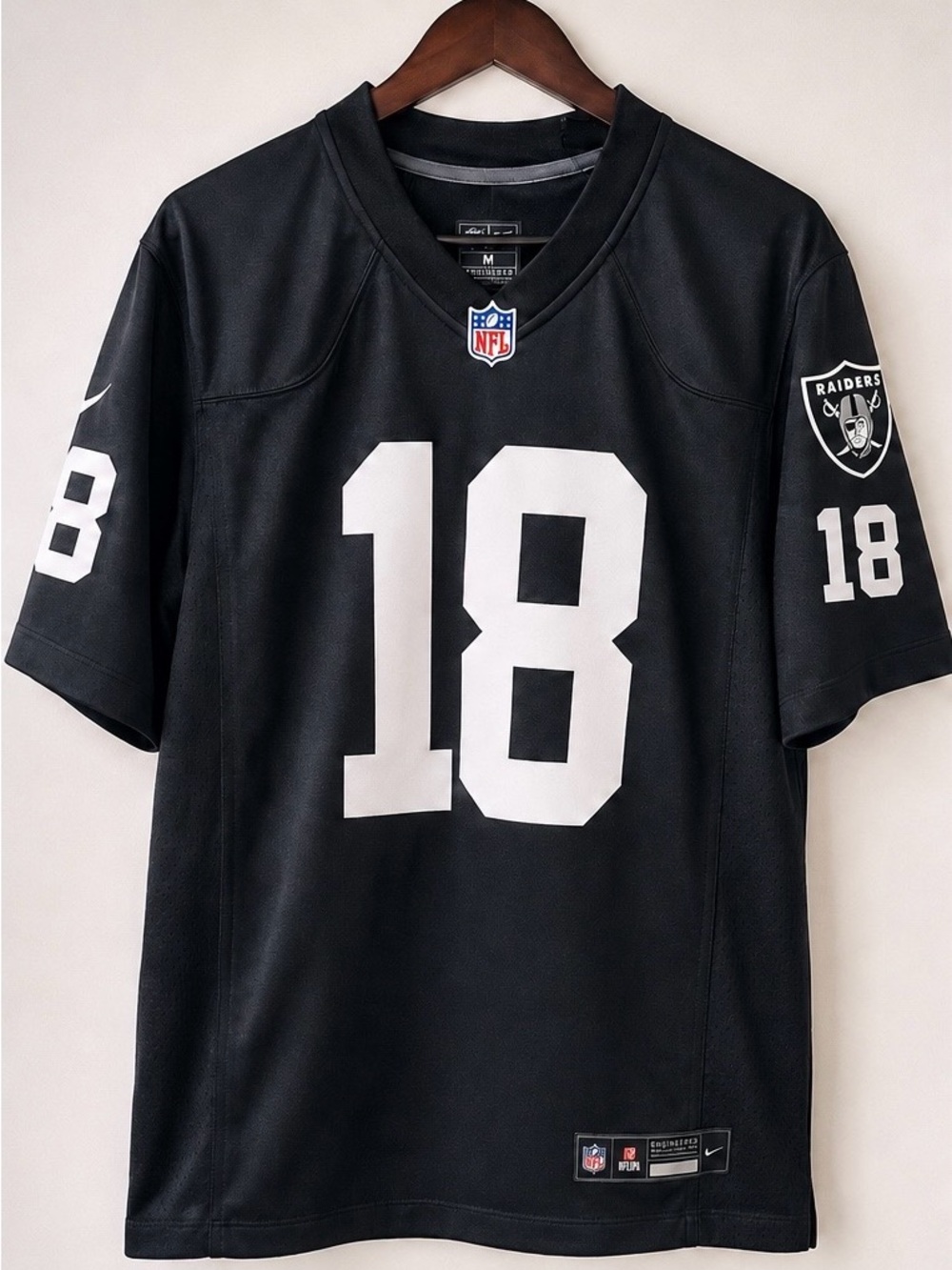 Las Vegas Raiders Jack Bech #18 Black Football Jersey by Nike